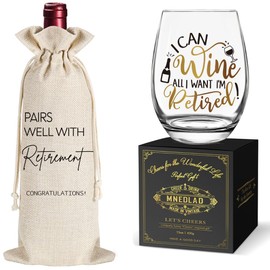 Retirement Wine Glass Gifts for Women Men, Funny Retired Gift for Coworkers, Happy Retirement Gift, Fun Retirement Gift for Boss Manager, I'm Retired Retirement Wine Bag