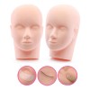 2pc Maniquí Cabeza Para Practica De Pestañas Y Microblading Nude