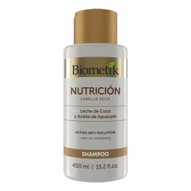 Biometik Shampoo Nutricion Leche De Coco Aceite De Aguacate