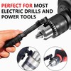 LAPUOTSP 2-in-1 Ratchet Drill Chuck Key Wrench, Universal Chuck Key