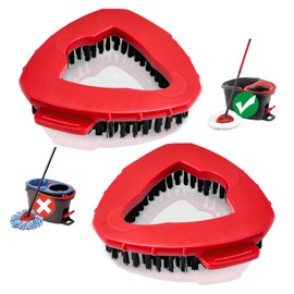 Scrub Brush, 2 Pack Spin Scrub Brush Replacement Head Compatible O Cedar Easywring 1 Tank System