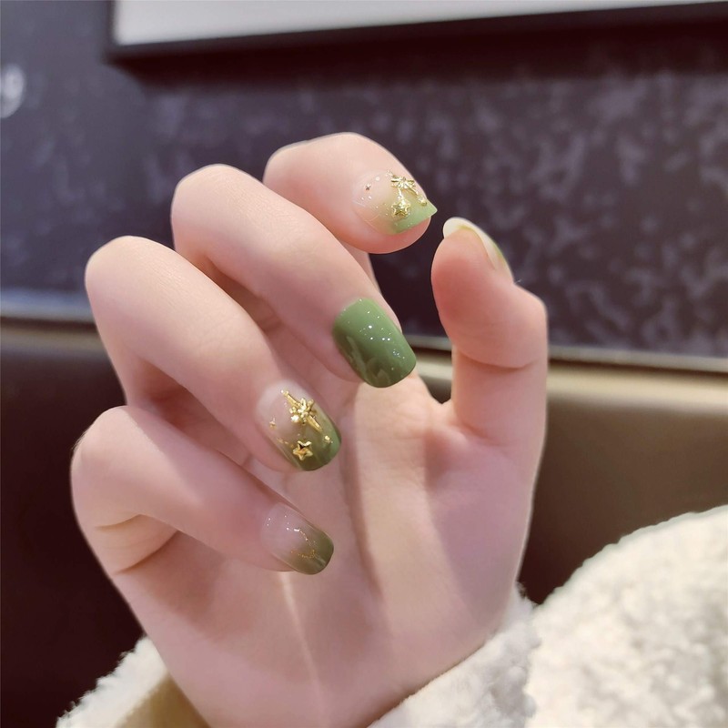 24 PCS Nail Tips for Summer Forest Girl! Party Nail