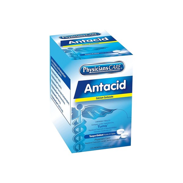 First Aid Only 90110 PhysiciansCare Antacid, 125x2/box