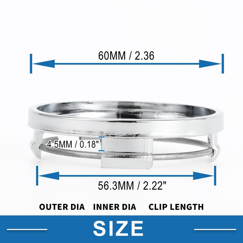 A ABSOPRO Universal Car Wheel Center Hub Cap Durable 60mm