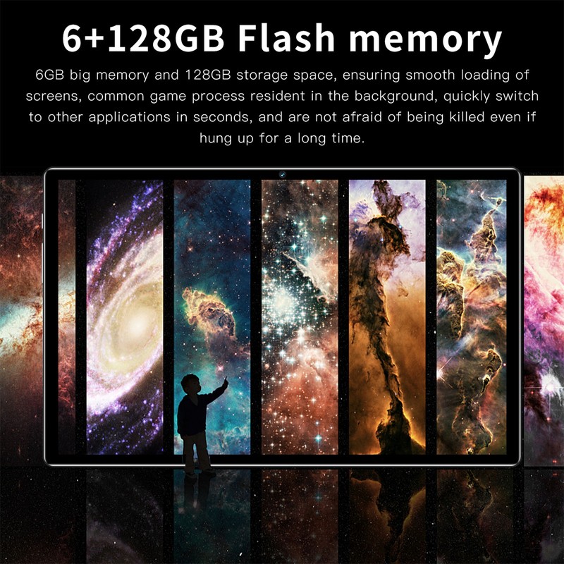 10.1 Inch Tablet 6G RAM 128G ROM 5G 2.4G WIFI