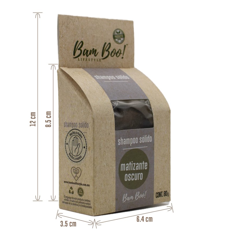 Shampoo Sólido Artesanal Matizante Claro 80 g Bam Boo! Lifestyle