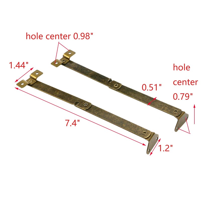 UTALIND 2 Pcs Lid Support Hinge Folding Lid Support Hinges