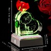 XuanMingyuan Crystal Heart Crystal Roses Valentine's Day Gift Home Decoration