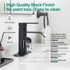 VOTON Matte Black Waterfall Bathroom Faucet, Single Handle 1 or
