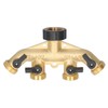 G3/4 4‑Way Water Hose Splitter Garden Hose Adapter Watering Connector
