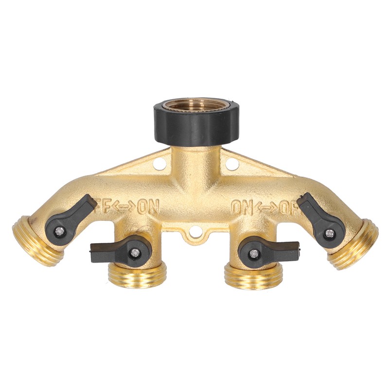 G3/4 4‑Way Water Hose Splitter Garden Hose Adapter Watering Connector