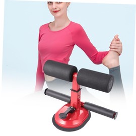 Totority 1PC Suction Cup Sit Up Assist Device Creative Fitness Equipment for Home Abdominal Trainer for Men Women Durable Comfortable Exercise Bar Red