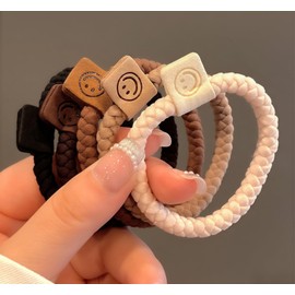 SanQiuShe 10PCS Thickened High-Elasticity Any Fit No Damage Seamless Microfiber Hair Ties - Perfect for Effortless High Ponytails & All-Day Hold, Multi-Color Options (Brown, coffee color)