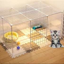 반려견 펫룸 애견장 고양이 철망 철장 새끼 강아지 케이지 애견 펜스 울타리 벽10+덮개6 Pet Room Dog Crate Cat Wire Cage Puppy Cage Pet Fence Wall 10 + Cover 6