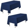 Pesonlook 2Pack Navy Blue Tablecloths for 8 Foot Rectangle Tables