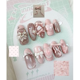 Pink Ballet Magnet Handmade Nail Tips - Ballerina / 핑크 발레 마그넷 수제네일팁 - 발레리나