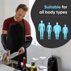 Waterproof Apron 43in PU Leather Heavy Duty for Gardening, Dishwashing,