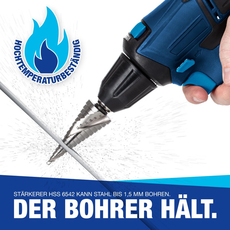 NTG HSS Step Drill Bit Diameter 4-32 mm - Peeling