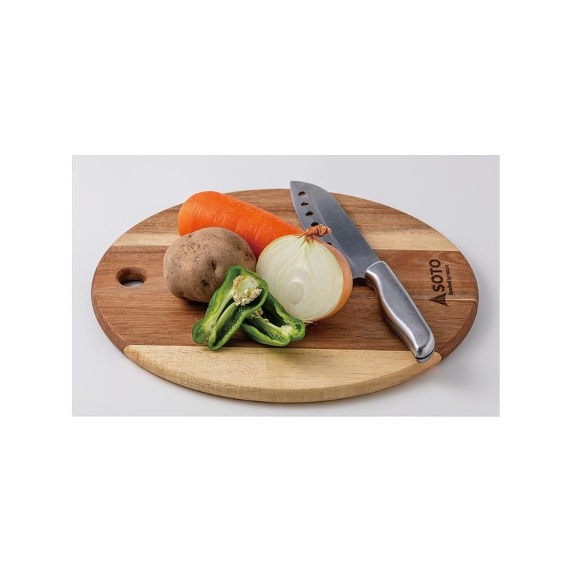 SOTO ST-6501M Cutting Board, Pot Holder, Dish Board, Natural Acacia