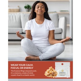 Essence Wearable Aromatherapy Nasal Diffuser – Frankincense Essential Oil Nose Ring Silicone Inhaler for Stress & Mood Support - Made in USA & Travel-Friendly