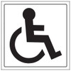 VSafety General Door-Disabled Toilet Sign - 150mm x 150mm -
