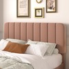 VECELO Full Size Bed Frame with Upholstered Headboard, Velvet Platform