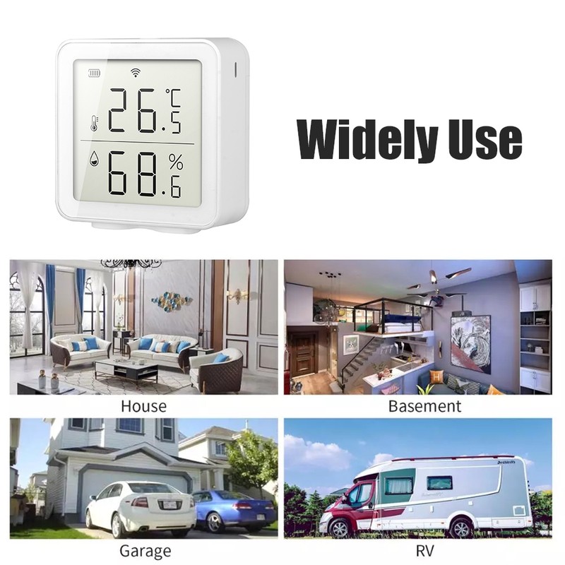 Smart WiFi Humidity Sensor Hygrometer Outdoor Indoor Thermometer Digital LCD