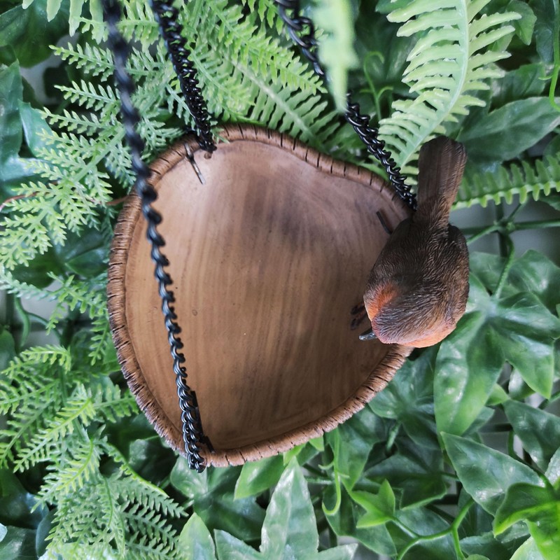 Vivid Arts Hanging Robin Heart Feeder