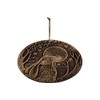 Stunning Copper-Finished Circular Terracotta Plaque - 20cm x 20.5cm (1