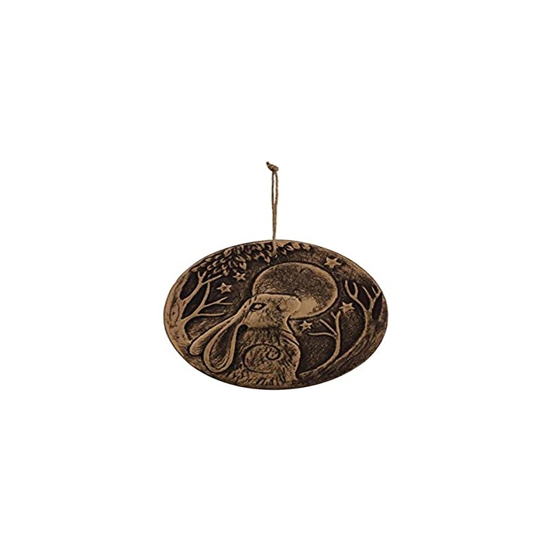 Stunning Copper-Finished Circular Terracotta Plaque - 20cm x 20.5cm (1