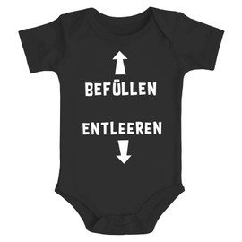 MoonWorks® Baby bodysuit with saying funny filling empty organic cotton boys and girls. -