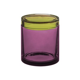 REMEMBER Glass Jar M Purple / Green - 1.3 L - Food-Safe, Handmade