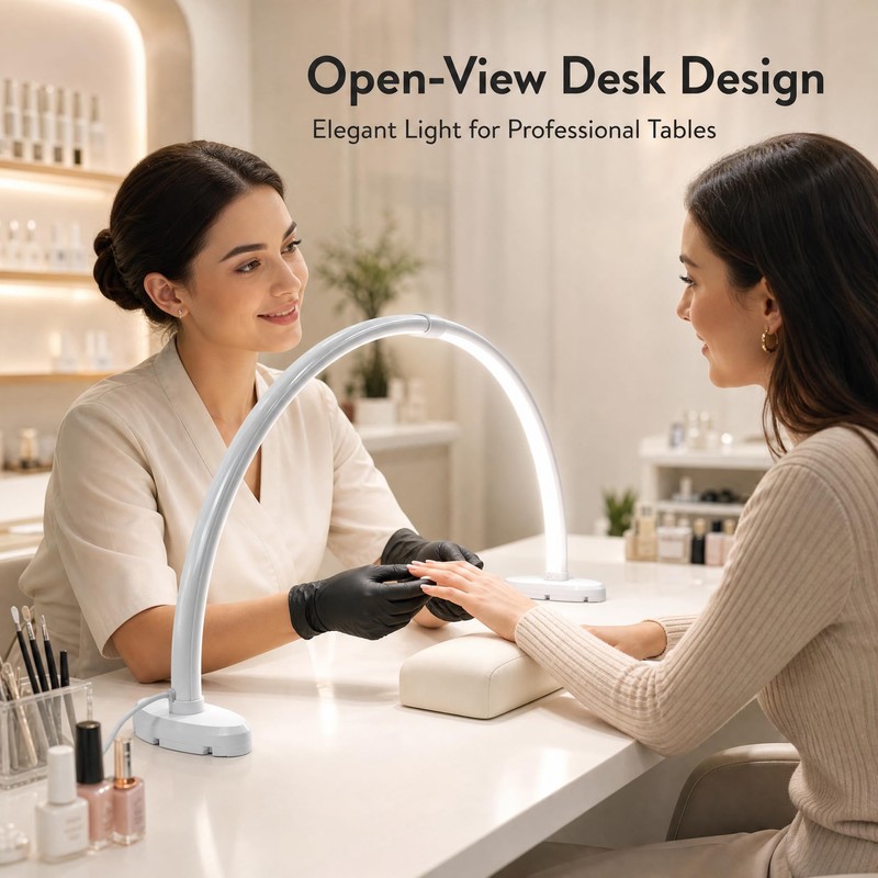 welltell Half Moon Nail Light, 180° No Shadow LED Nail