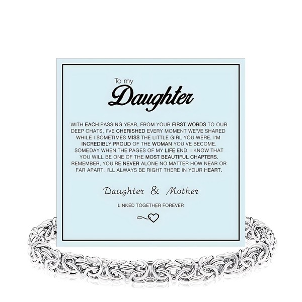 To My Daughter Bracelets from Mom Steel Bracelet for Women