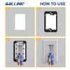 iwillink Brush Wall Plate (2 Pack), Cable Pass Through Plate,
