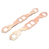 2pcs Square Port Copper Plating​ Header Exhaust Gaskets Reusable Fit