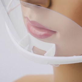Hygienic Transparent Mask for Kitchen, Restaurant, Food Service White (with Chin Rest) 30ea