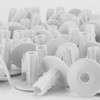 Single Feed-Through Bushing, White, Pack of 100