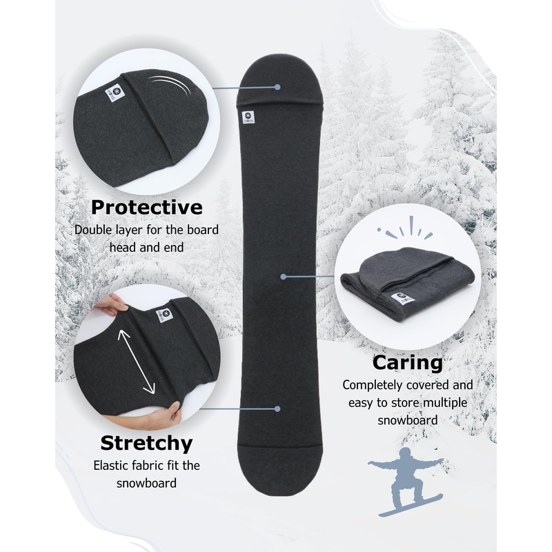 MONS Snowboard Sleeve Soft Cover Case, Fit in Bag Storage