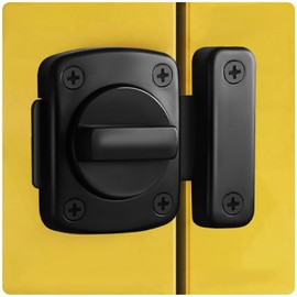 Night Security Reinforcement Latch for Single-Sided Indoor and Outdoor Locks - Bathroom Latch, Inside Security Door Lock