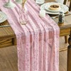 Artoid Mode Pink Gold Gauze Table Runner 70x300 cm, Glitter