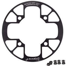 UPANBIKE Mountain Bike Chainring Guard Protector 104 BCD Aluminum Alloy Chainring Cover for Chainring Sprocket (Black, 40T-42T)