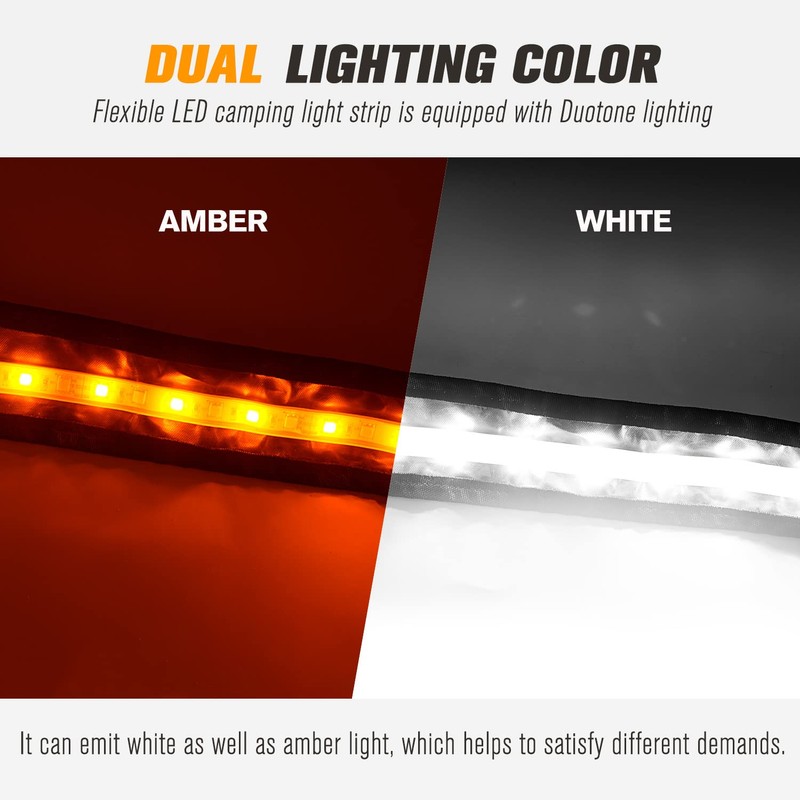 LED Awning Light Strip 12V LED Flexible Strip with Amber
