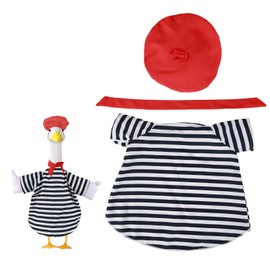 Porch Goose Outfits, French Look Goose Statue Costume with Hat Scarf Clothes Garden Statues Decoration for Outdoor Use