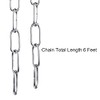 Mr.Color Chrome Metal Heavy Duty Chandelier Chain - 6 Feet