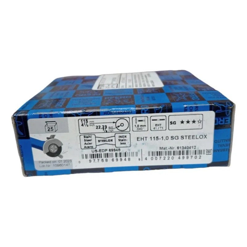 Disco Corte Inoxidable 4-1/2 X.040 X7/8 Pferd, Caja 25 Pzas