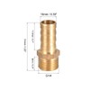 sourcing map Brass Hose Barb Fitting,Connector,10mm Barb x G1/4 Male