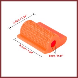 HEROFFIX 2pcs Universal Orange Gear Shift Shifter Case Boot Protector Cover Rubber Pad Anti Slip for Motorcycle Replace Parts