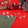 Diamday 4 Pairs 925 Sterling Silver Christmas Earrings for Women
