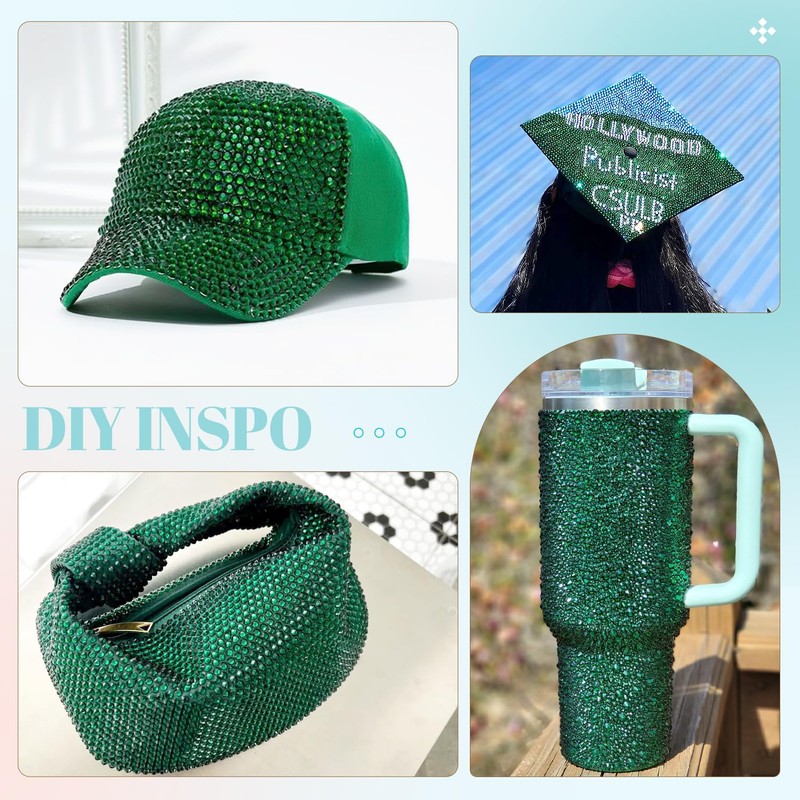 12100Pcs Resin Rhinestones for Crafting with 3Pcs 10ml B7000 Jewelry